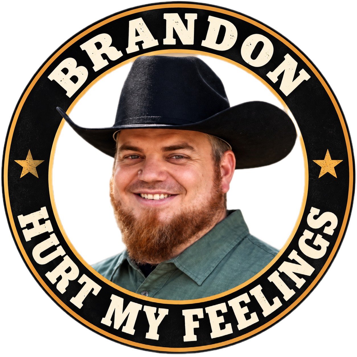 Brandon Hurt My Feelings portrait logo